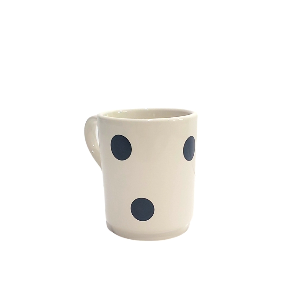 Kate Spade Lenox New York Deco Dot Coffee Mug 4” Tall White & Black - Picture 3 of 7